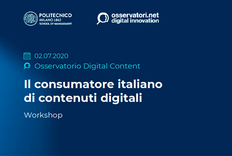   Il consumatore di contenuti digitali 