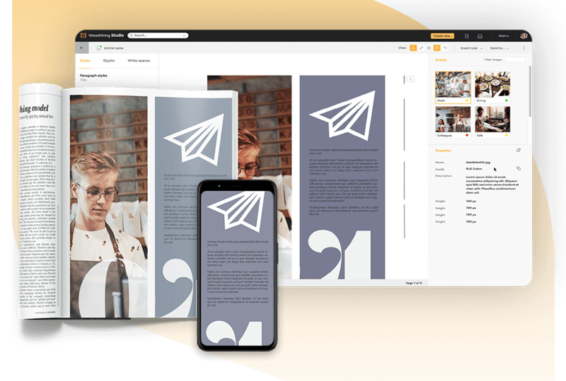   WoodWing Studio funzionalità 